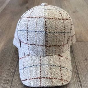 Anthopologie plaid baseball cap